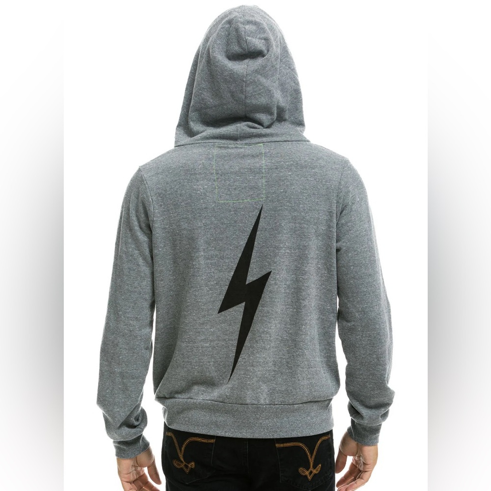 Aviator Nation Bolt Hoodie, Heather Gray, XL